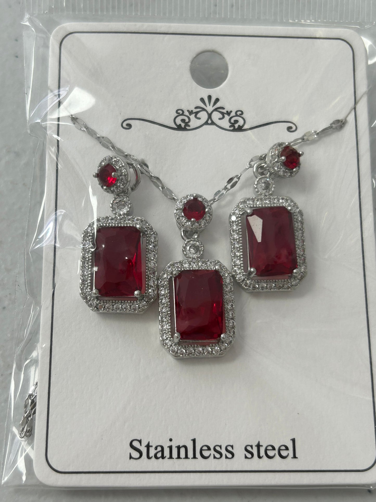 Set - Necklace and Earring - Gold Plated - SNEG-1015