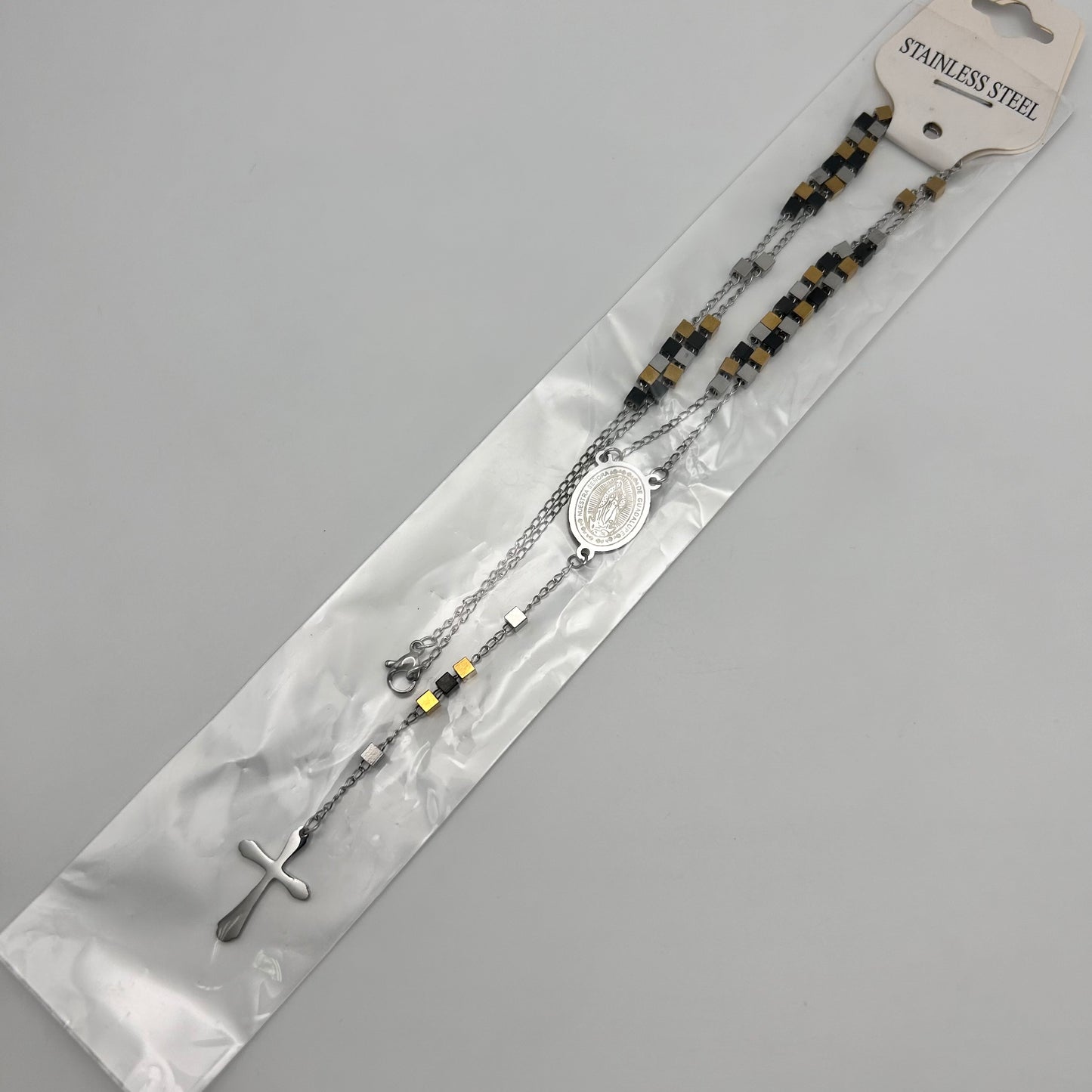 Rosary - Stainless Steel - Cube