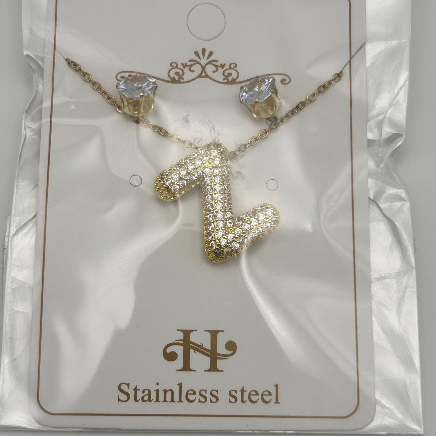 Set - Necklace and Earring - Gold Plated - SNEG-1092