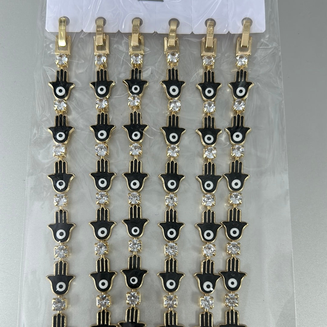 Evil Eyes Bracelet - Gold Plated