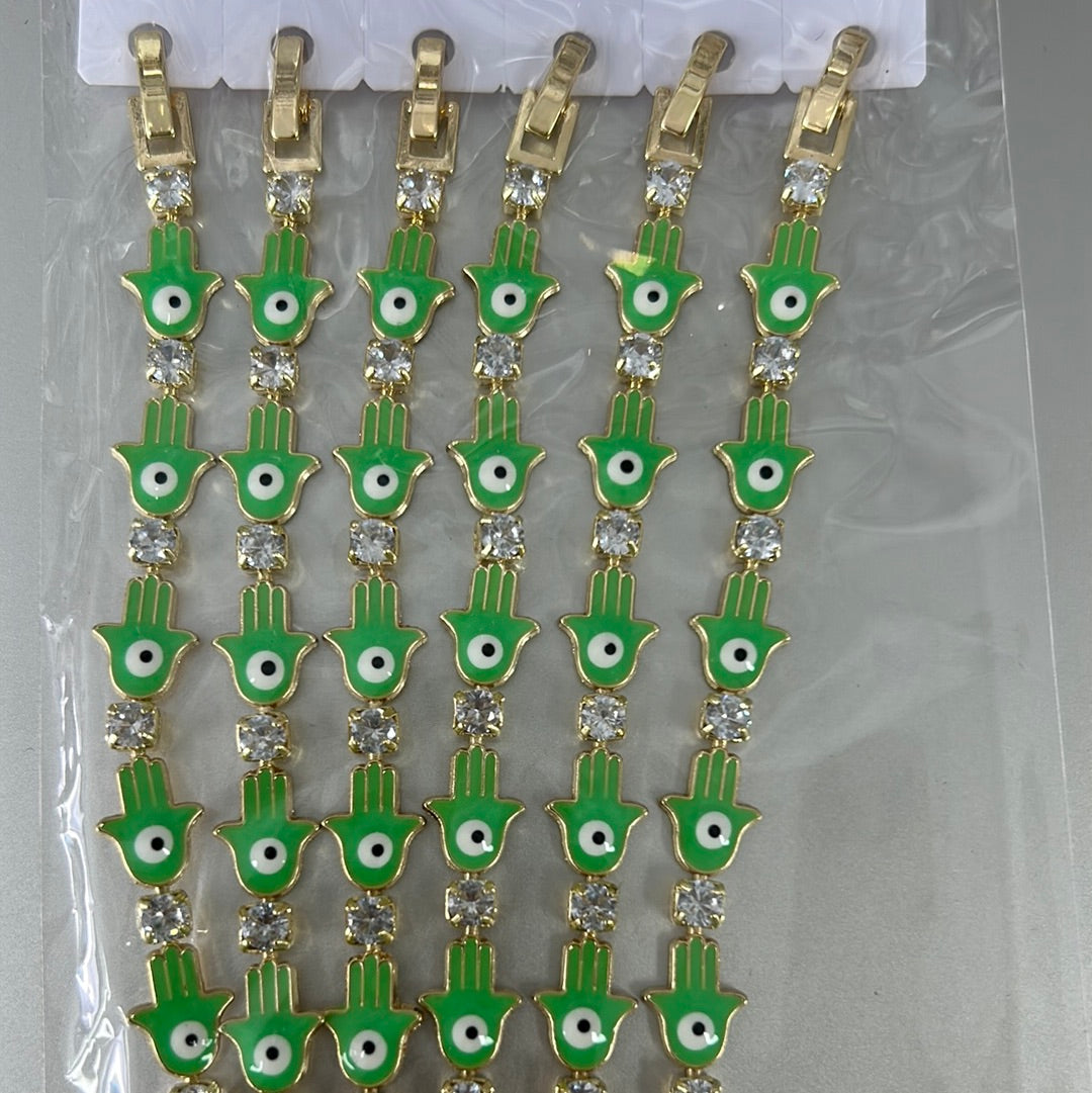 Evil Eyes Bracelet - Gold Plated