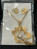 Set - Necklace and Earring - Gold Plated - SNEG-1056