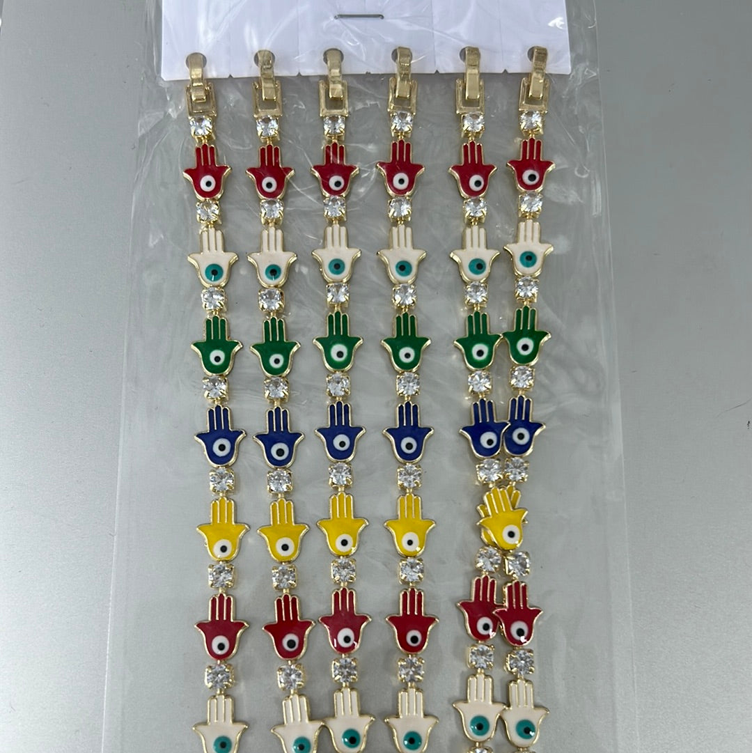 Evil Eyes Bracelet - Gold Plated