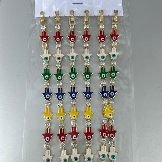 Evil Eyes Bracelet - Gold Plated