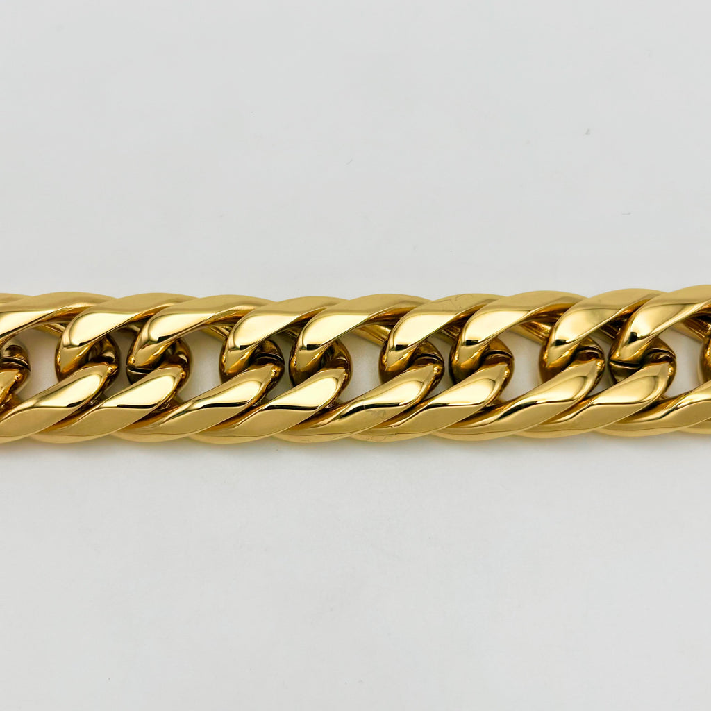 Double Link Bracelet - Stainless Steel - BLS-1588