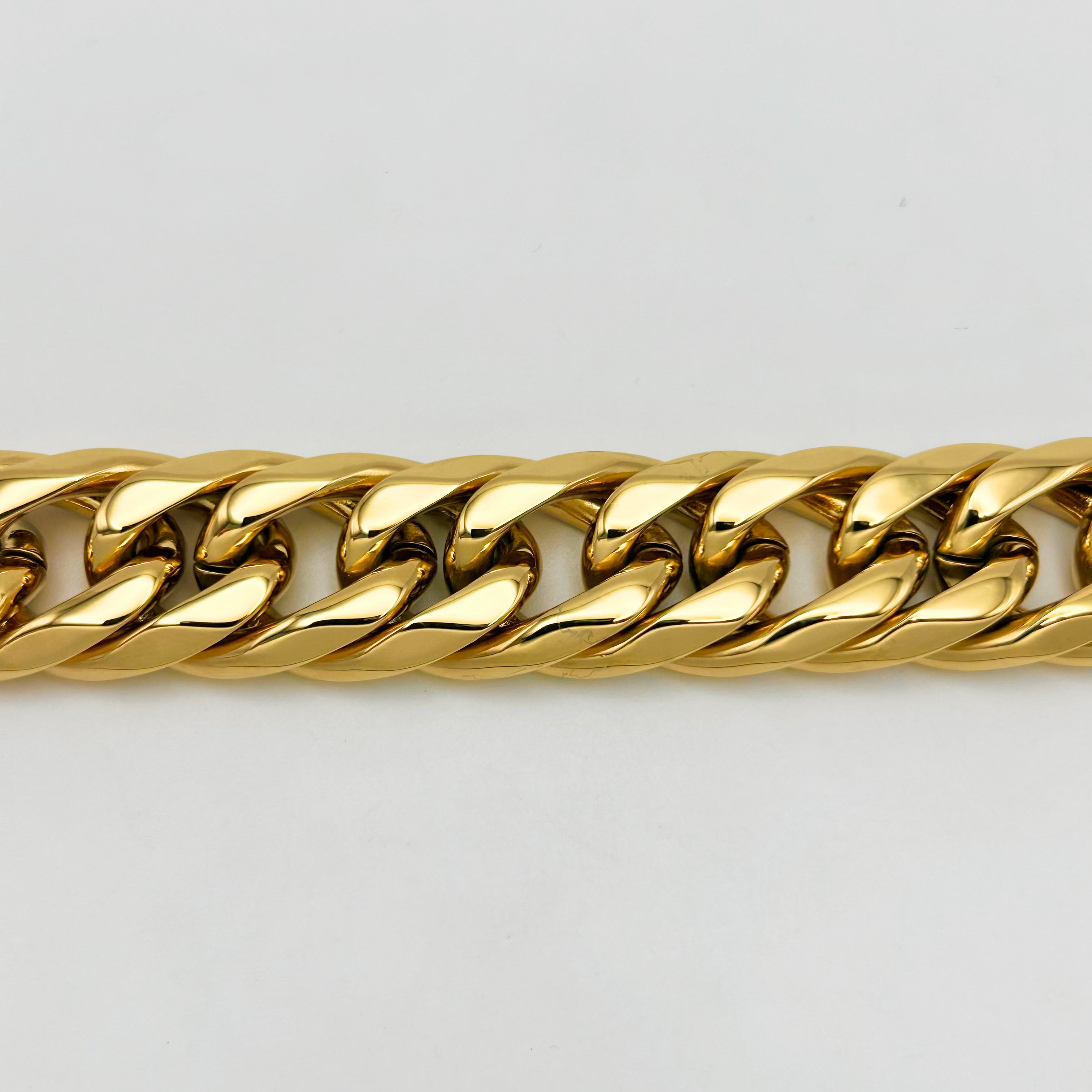 Double Link Bracelet - Stainless Steel - BLS-1588