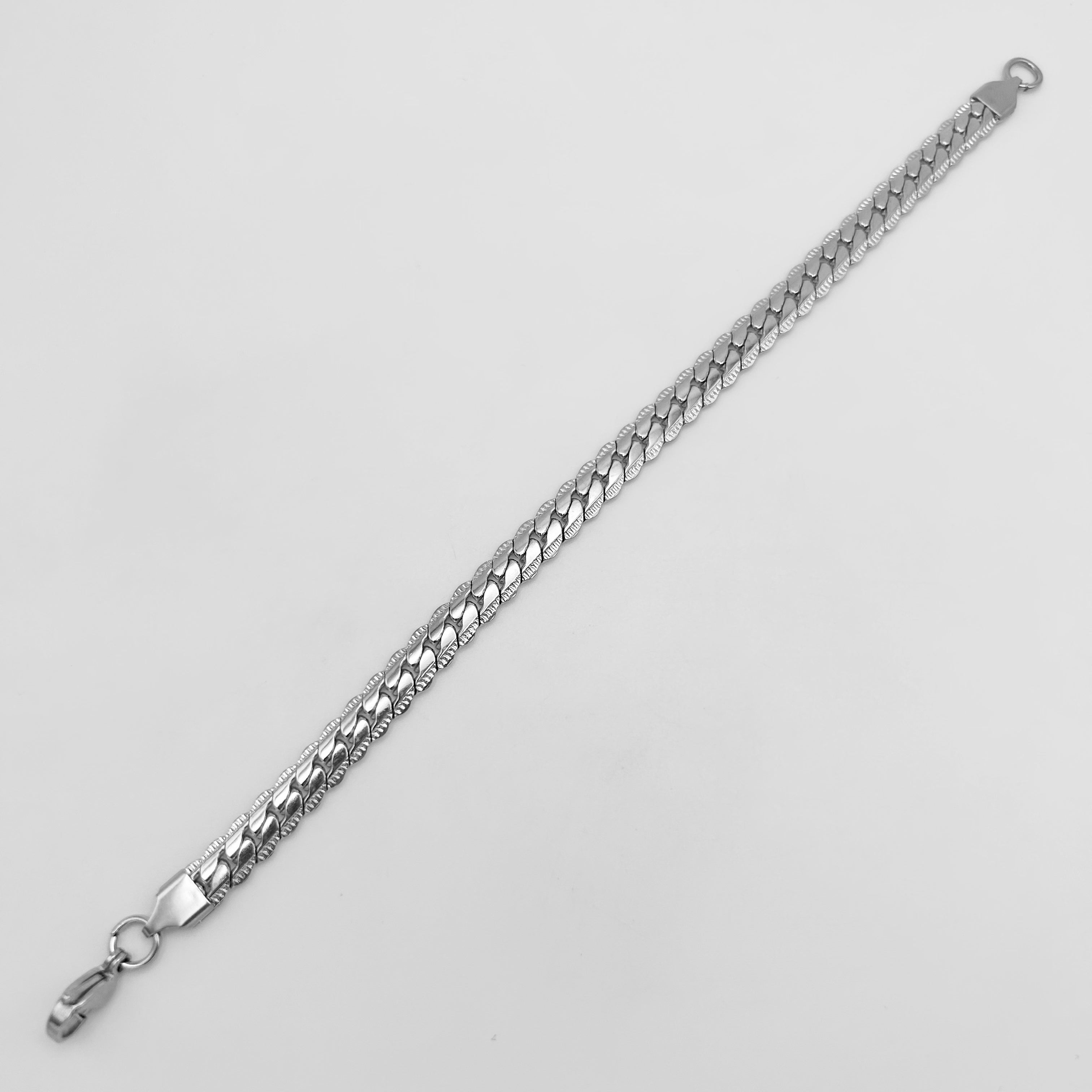 Bracelet - Stainless Steel - BLS-205 Snake Curb Chain
