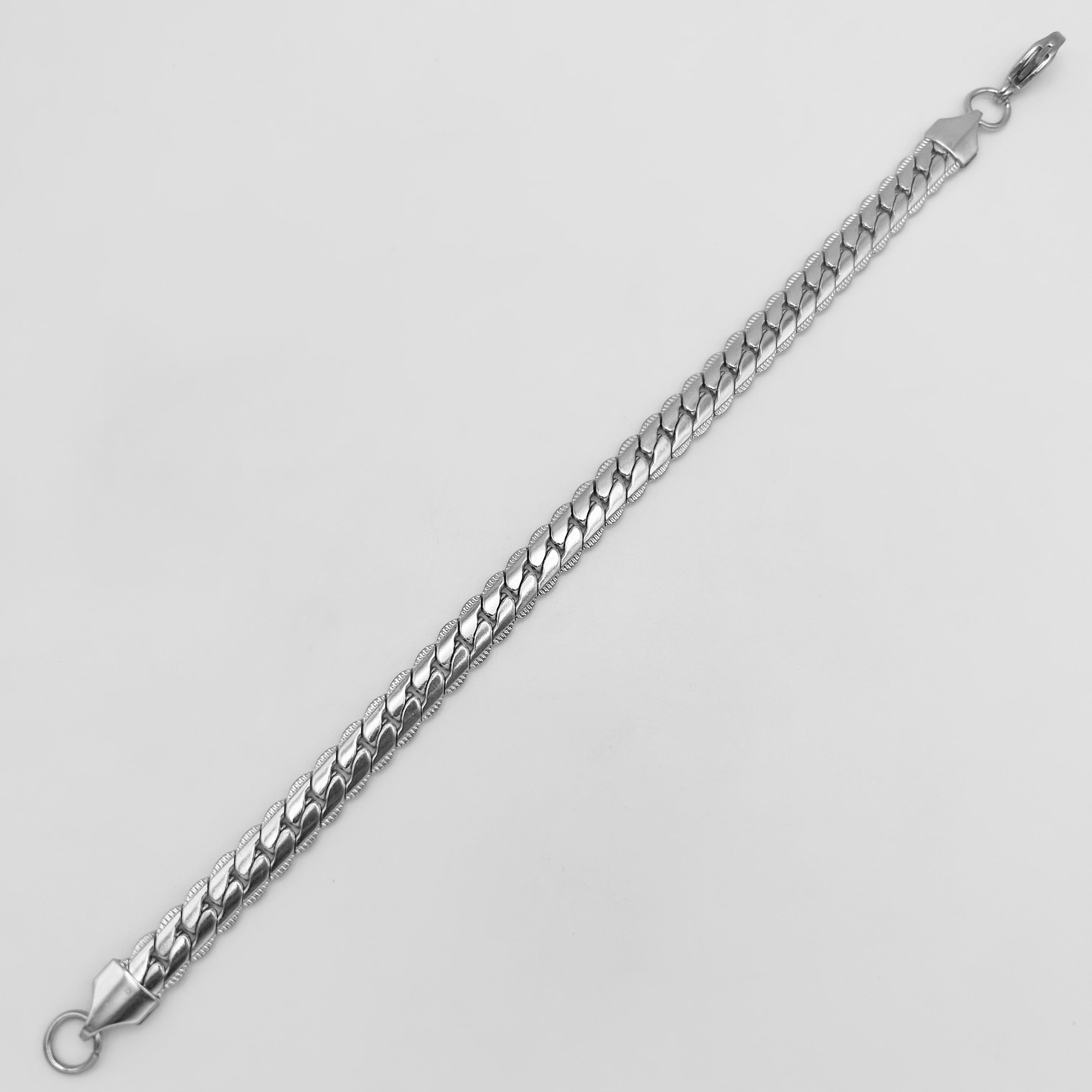 Bracelet - Stainless Steel - BLS-205 Snake Curb Chain
