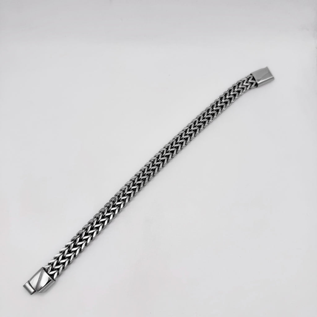Bracelet - Stainless Steel - BLS-207 Franco Double Chain Bracelet