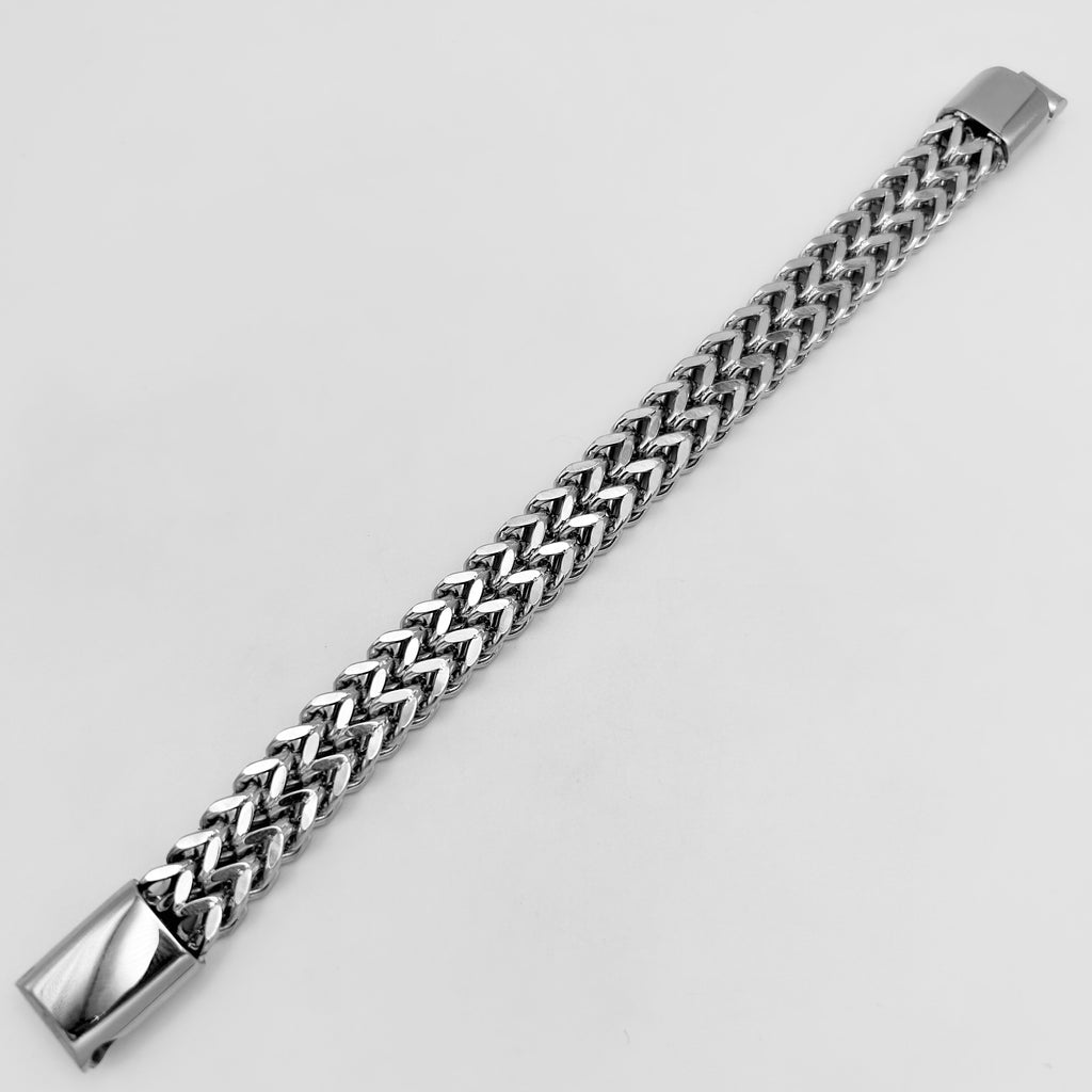 Bracelet - Stainless Steel - BLS-207 Franco Double Chain Bracelet