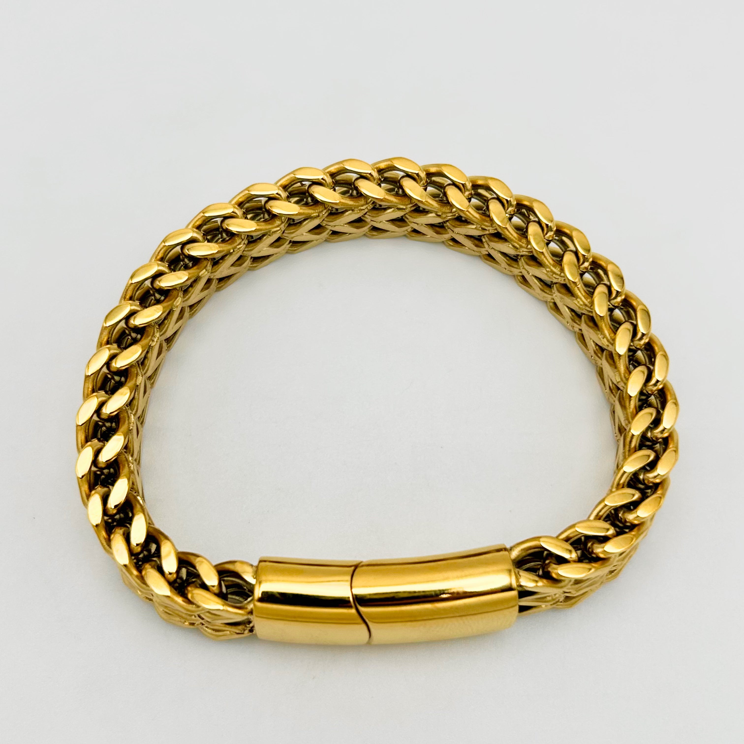 Bracelet - Stainless Steel - BLS-207 Franco Double Chain Bracelet