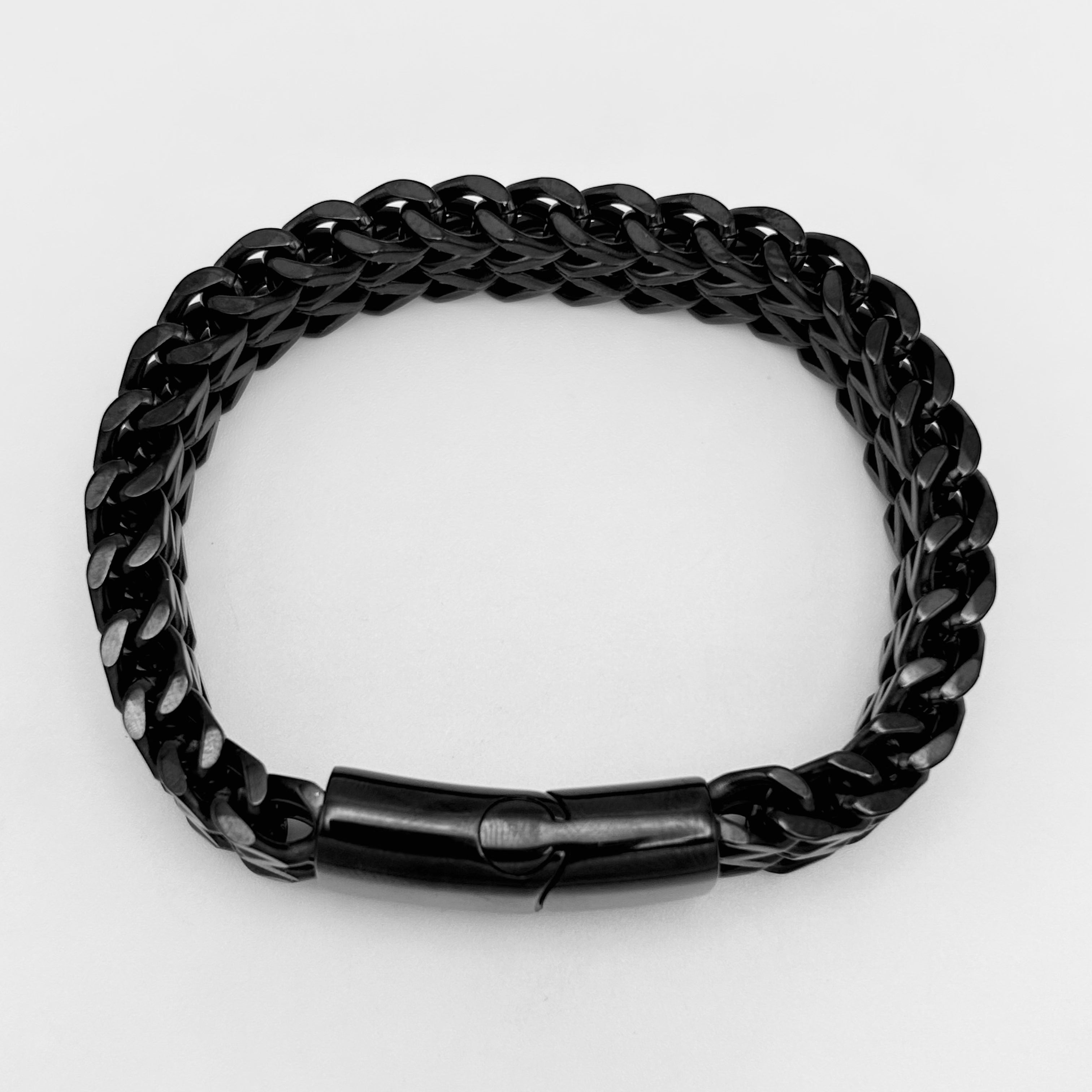 Bracelet - Stainless Steel - BLS-207 Franco Double Chain Bracelet