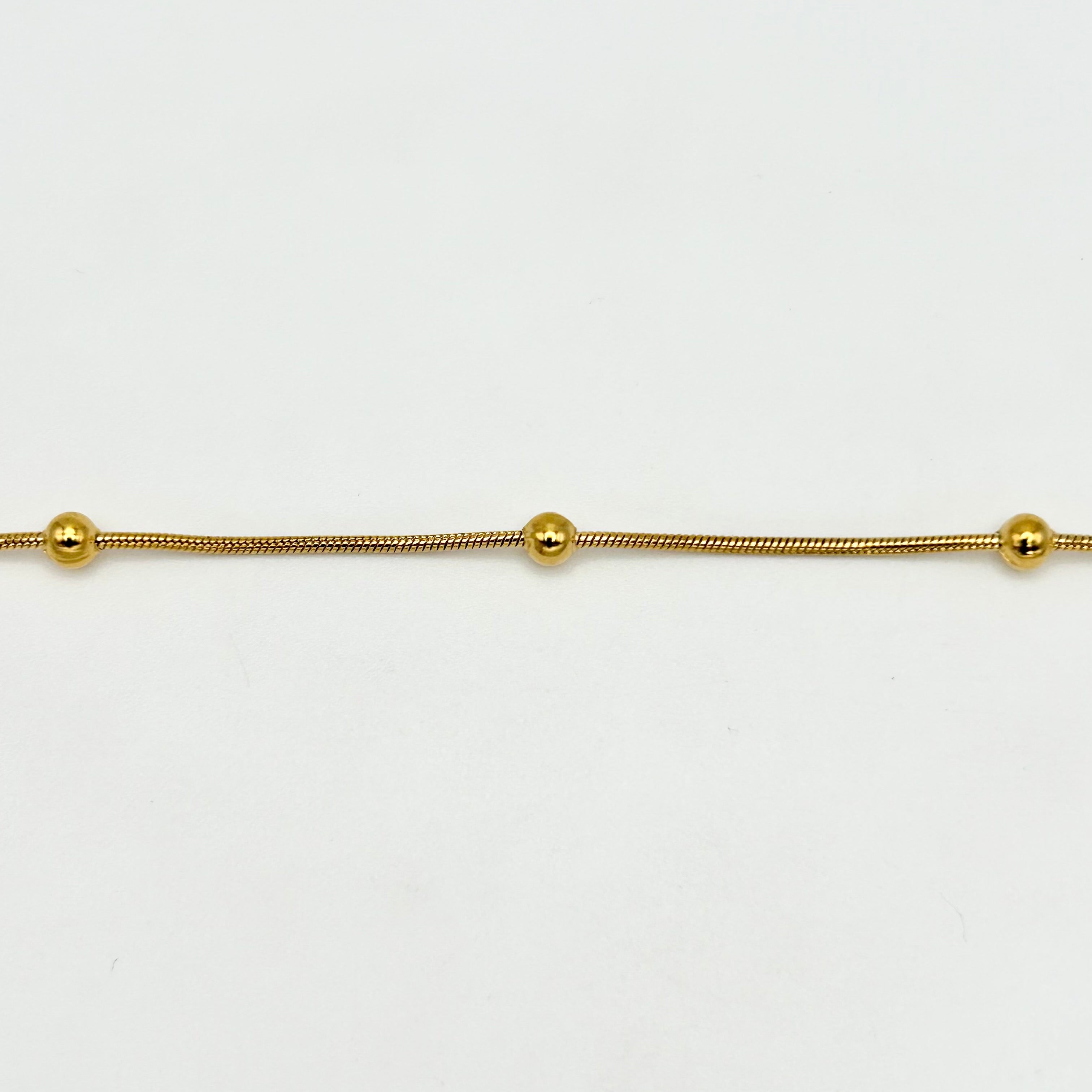 Bracelet - Stainless Steel - BLS-208 Round Snake Ball Chain