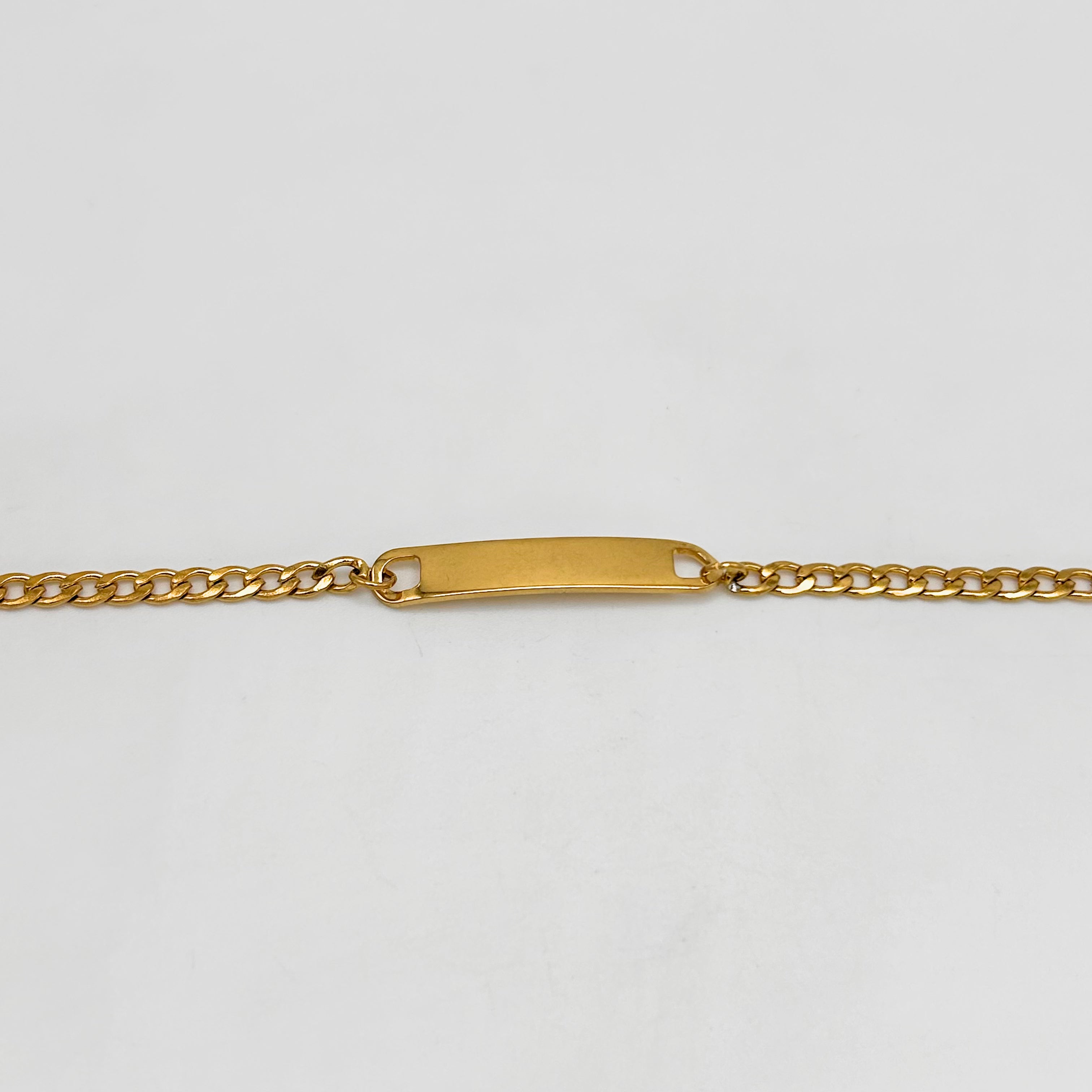 Bracelet - Stainless Steel - BLS-210 Curb Link With Plate