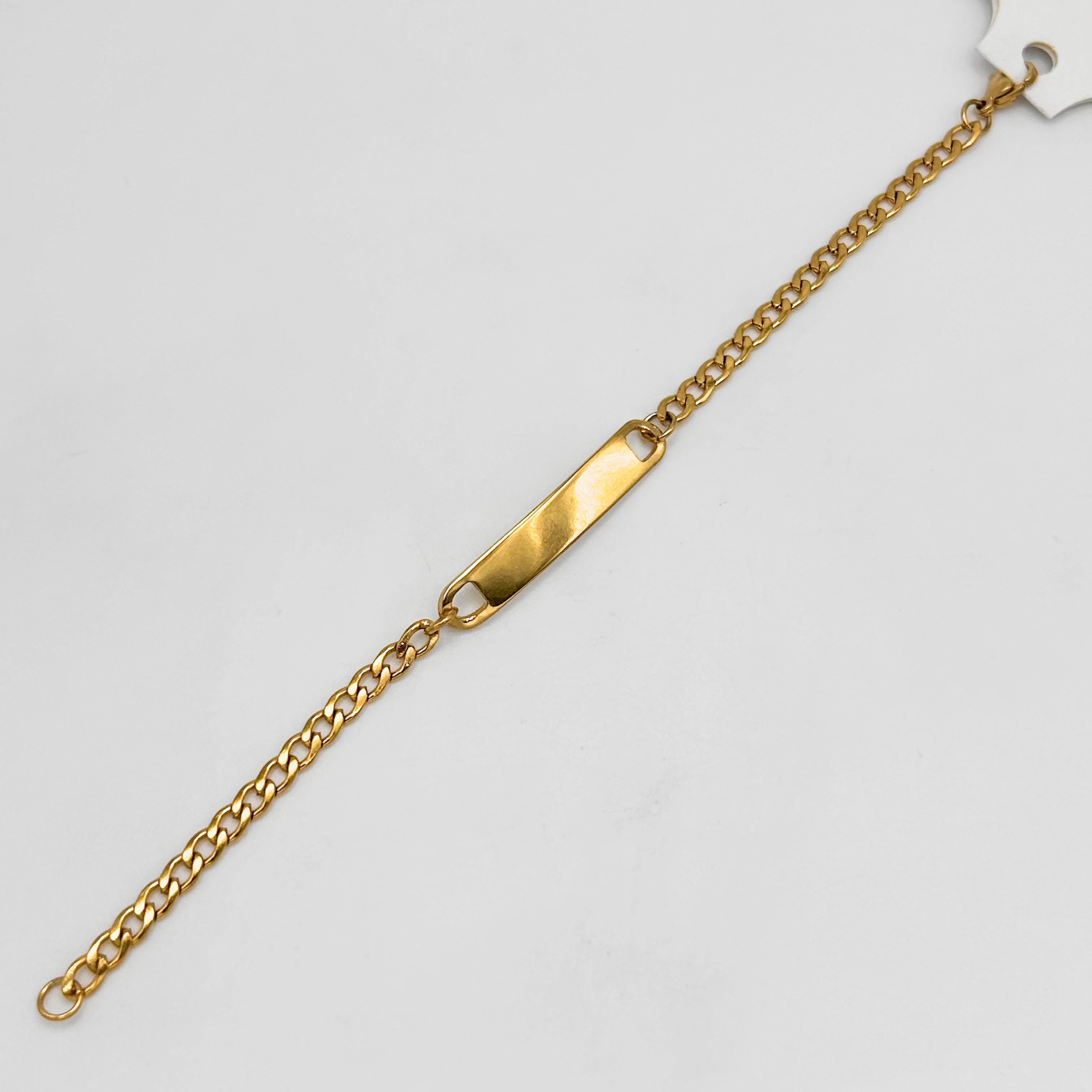 Bracelet - Stainless Steel - BLS-210 Curb Link With Plate