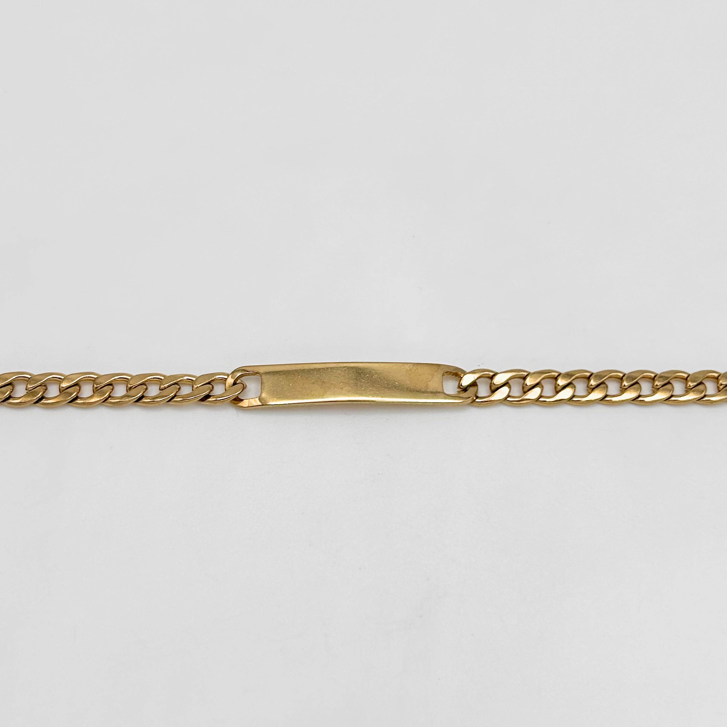 Bracelet - Stainless Steel - BLS-210 Curb Link With Plate