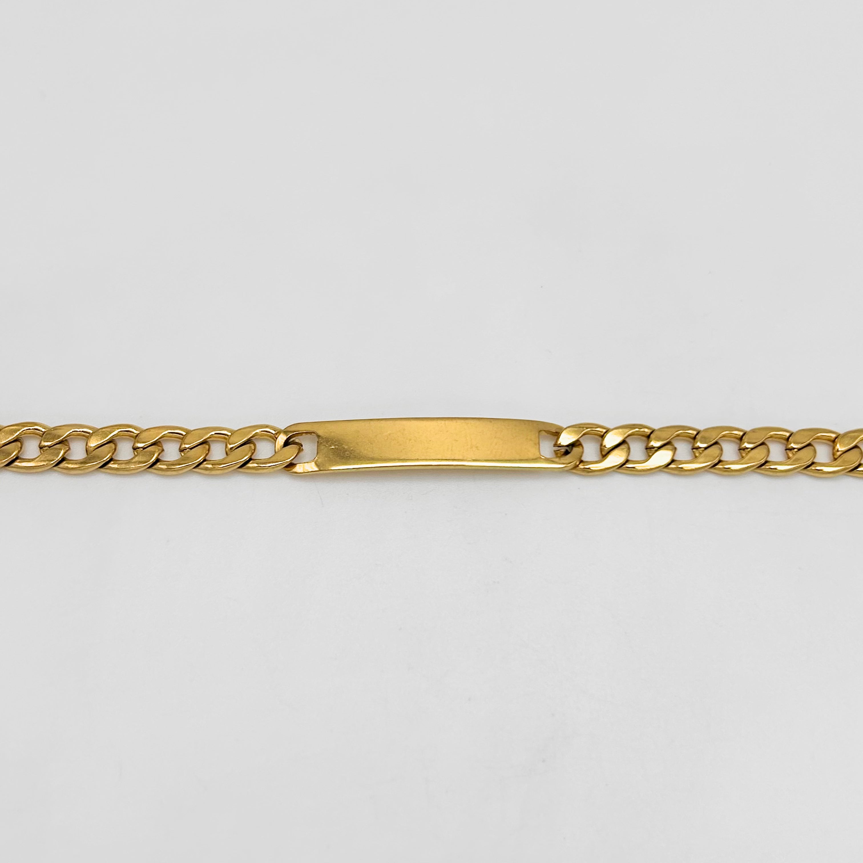 Bracelet - Stainless Steel - BLS-210 Curb Link With Plate