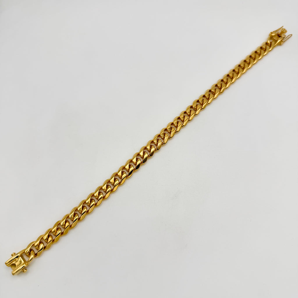 Bracelet - Stainless Steel - BLS-213 Cuban Cut Bracelet