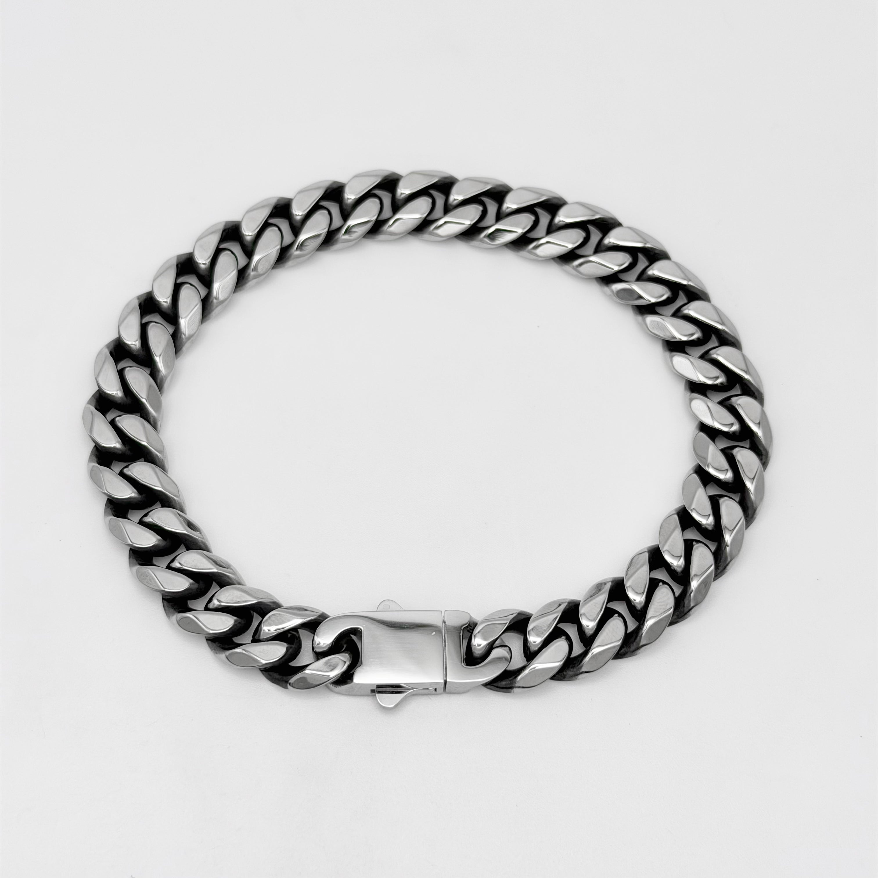 Bracelet - Stainless Steel - BLS-213 Cuban Cut Bracelet