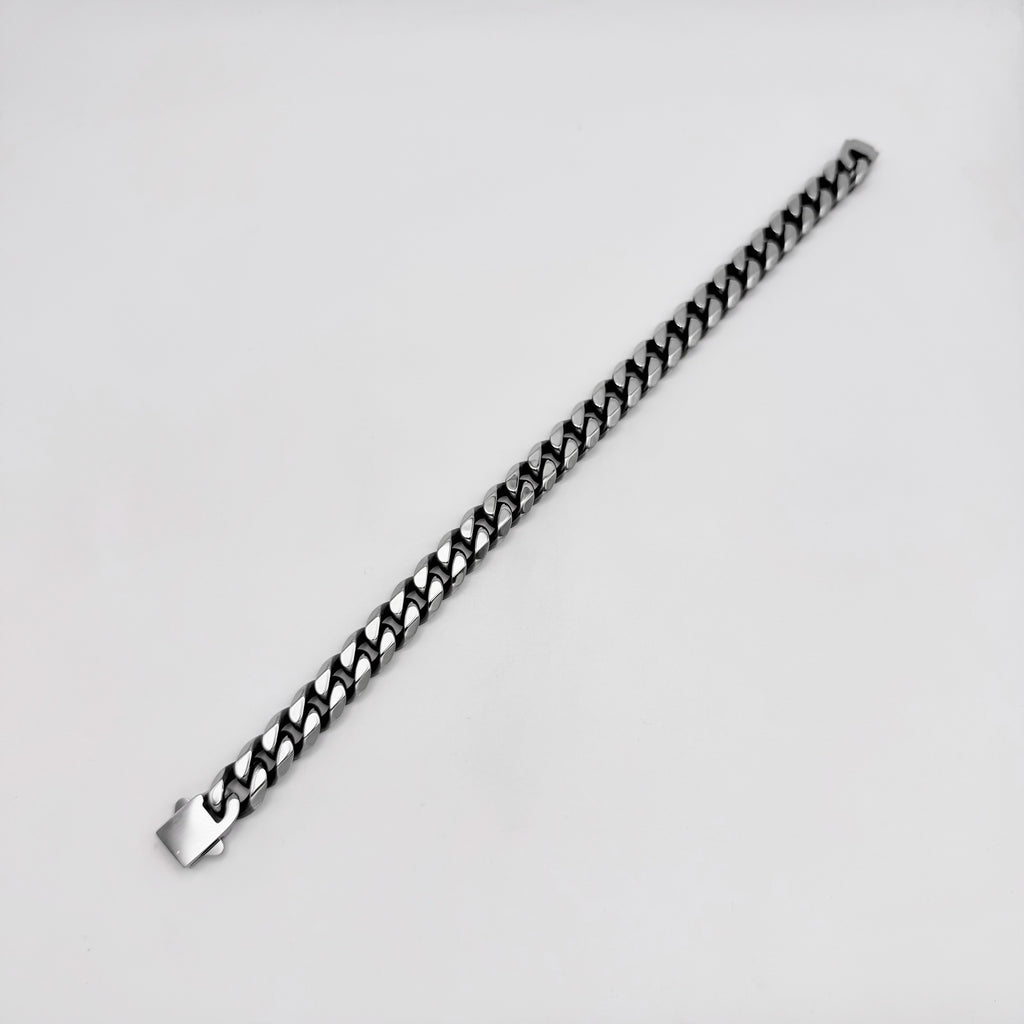 Bracelet - Stainless Steel - BLS-213 Cuban Cut Bracelet
