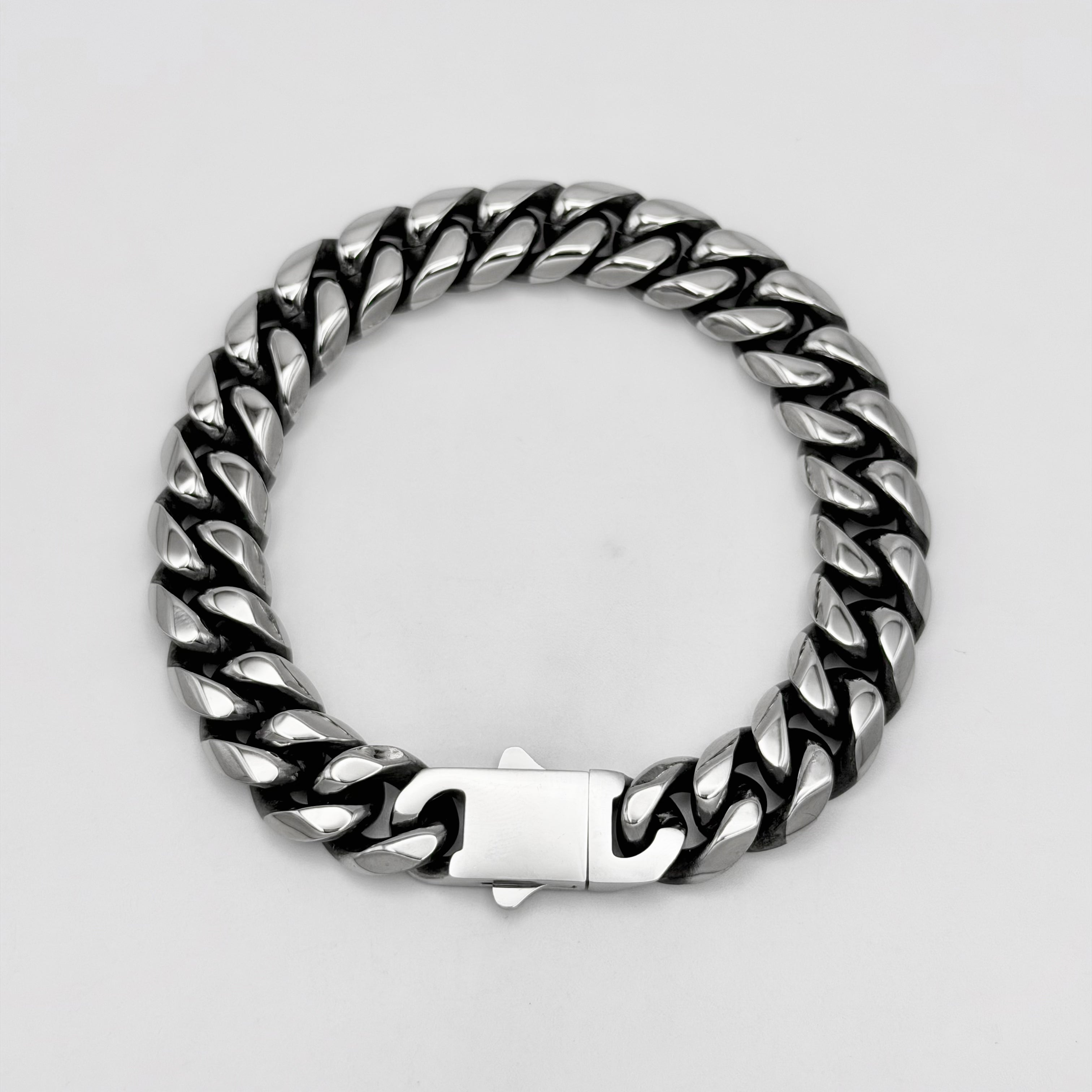Bracelet - Stainless Steel - BLS-213 Cuban Cut Bracelet