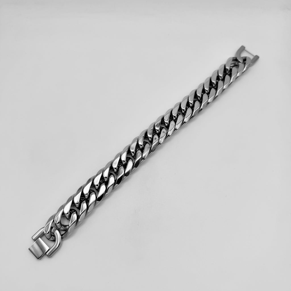 Bracelet - Stainless Steel - BLS-213 Cuban Cut Bracelet