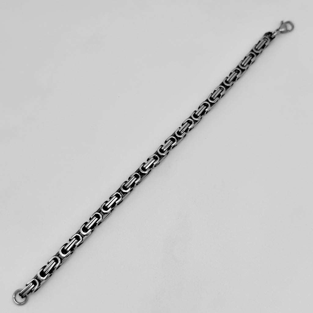 Bracelet - Stainless Steel - BLS-216 Byzantine Chain Bracelet