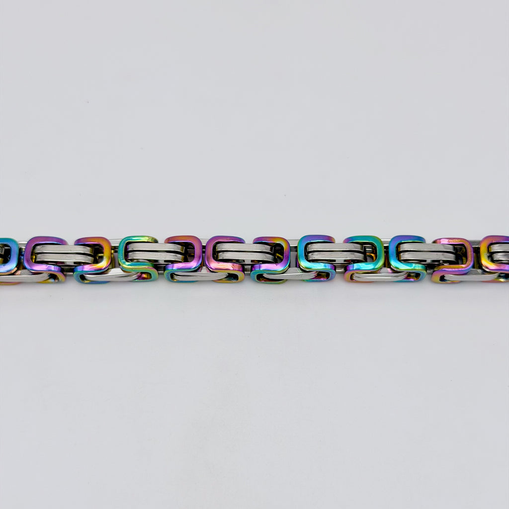 Bracelet - Stainless Steel - BLS-216 Byzantine Chain Bracelet