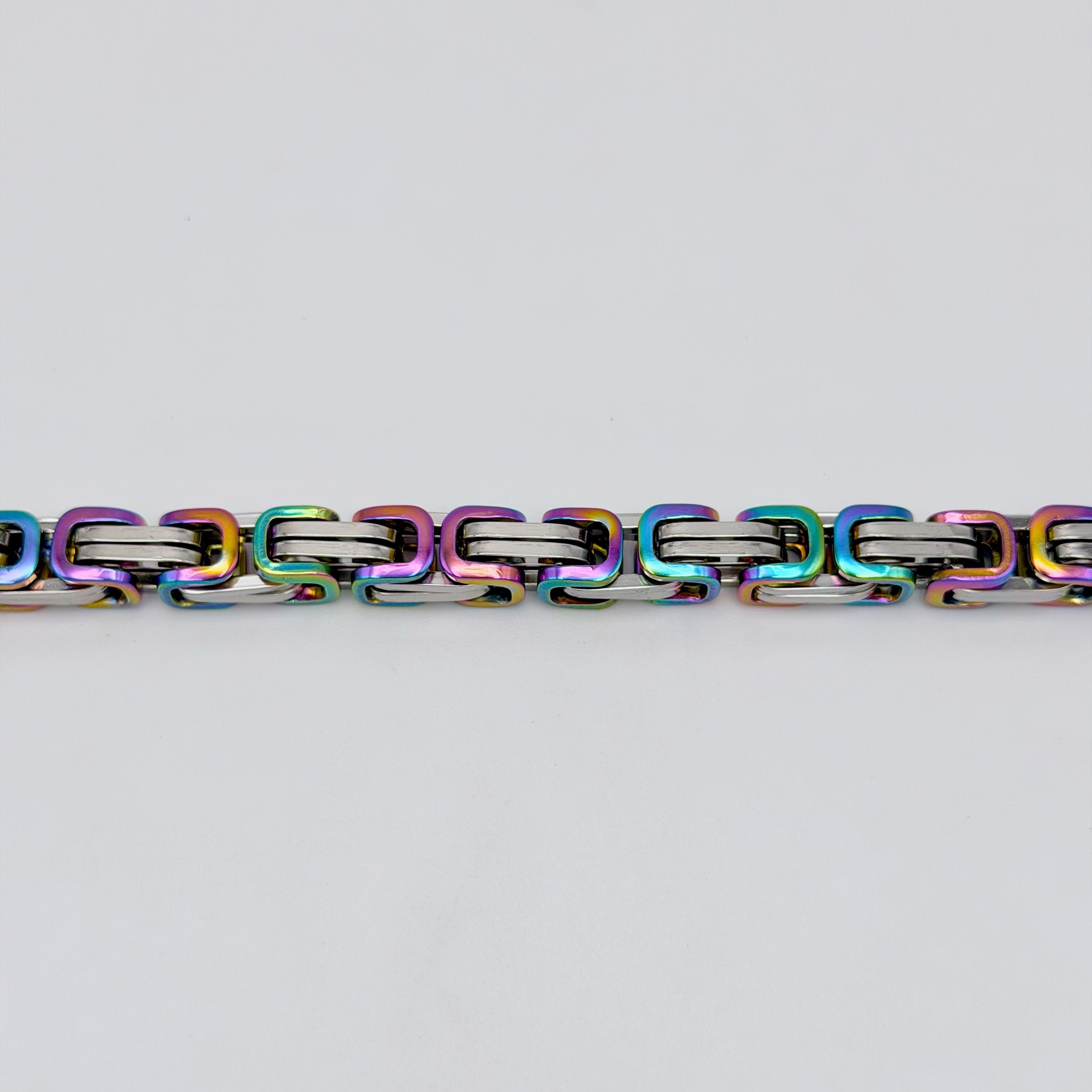 Bracelet - Stainless Steel - BLS-216 Byzantine Chain Bracelet