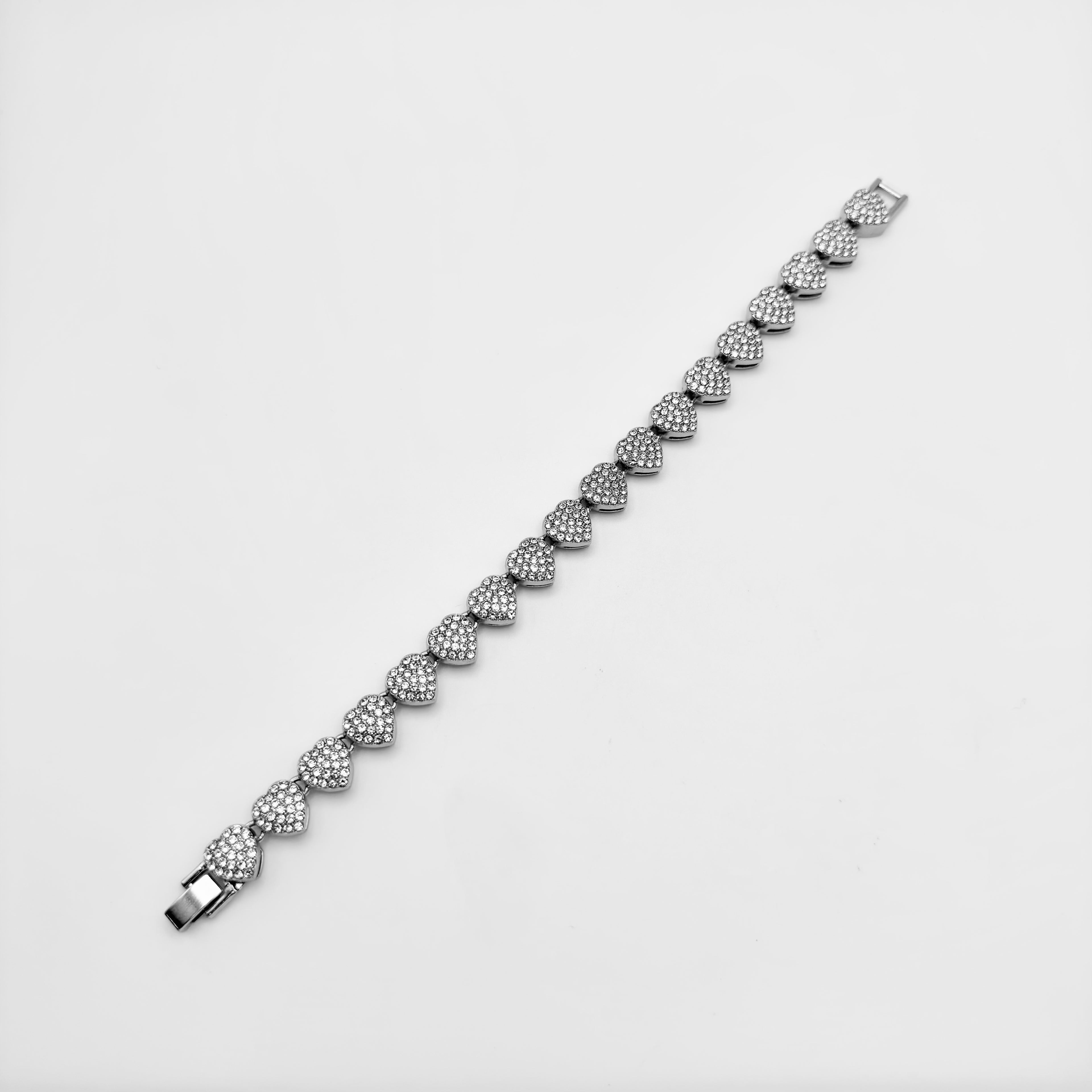 Heart Shape Hip Hop Chain & Bracelet - Zinc Alloy - CBZ-126