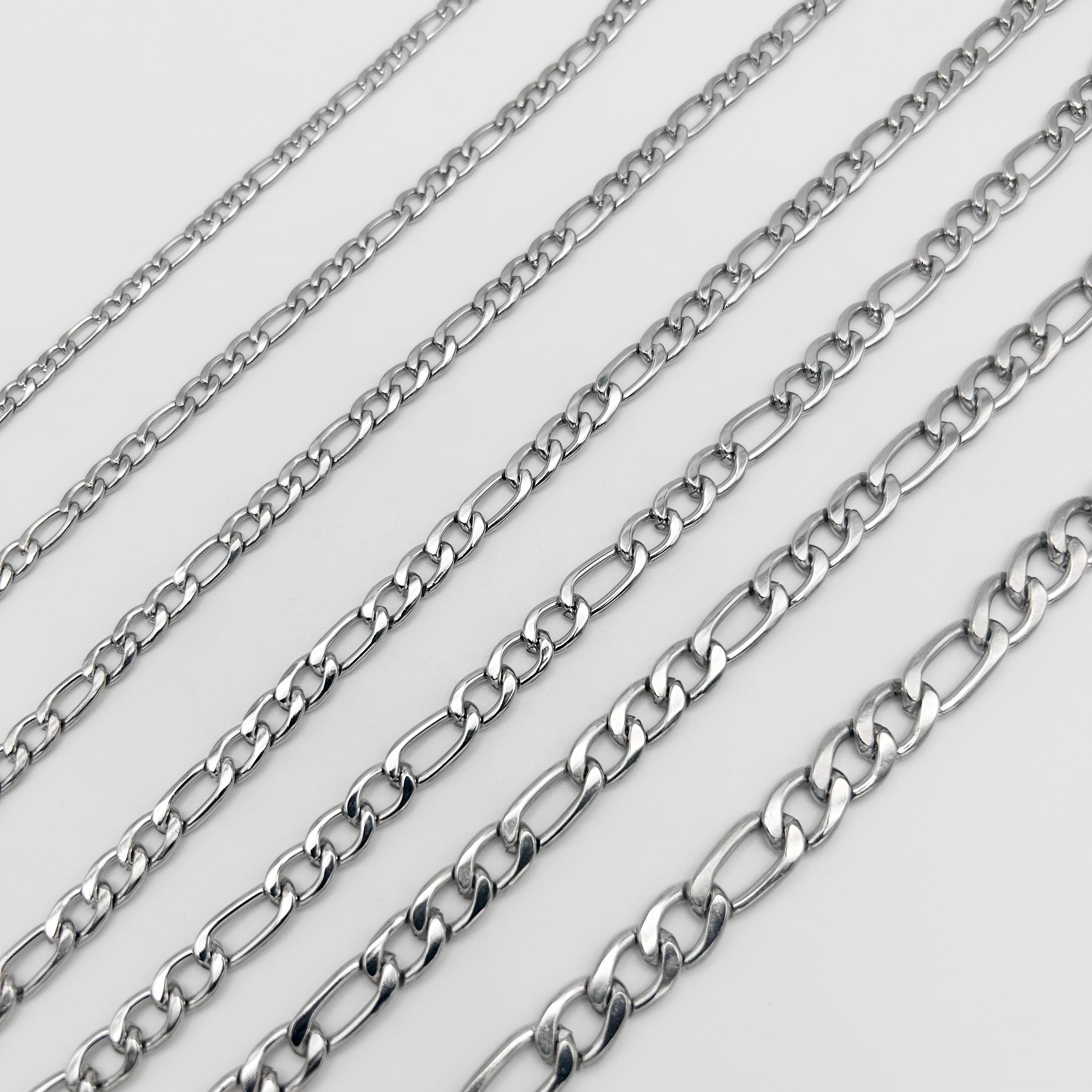 CHS-102 Figaro Chain - Stainless Steel - Silver