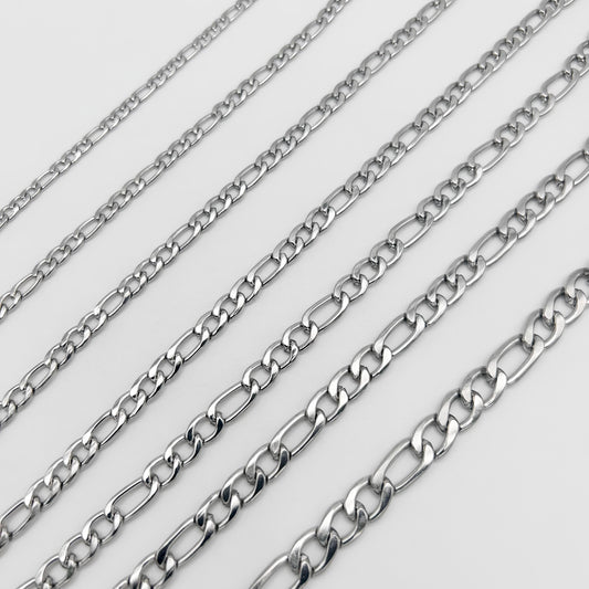 CHS-102 Figaro Chain - Stainless Steel - Silver