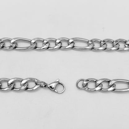 CHS-102 Figaro Chain - Stainless Steel - Silver