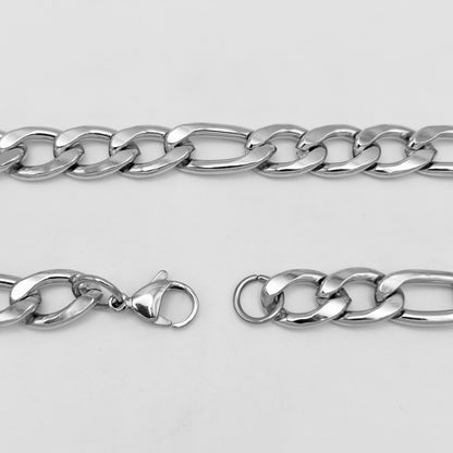 CHS-102 Figaro Chain - Stainless Steel - Silver