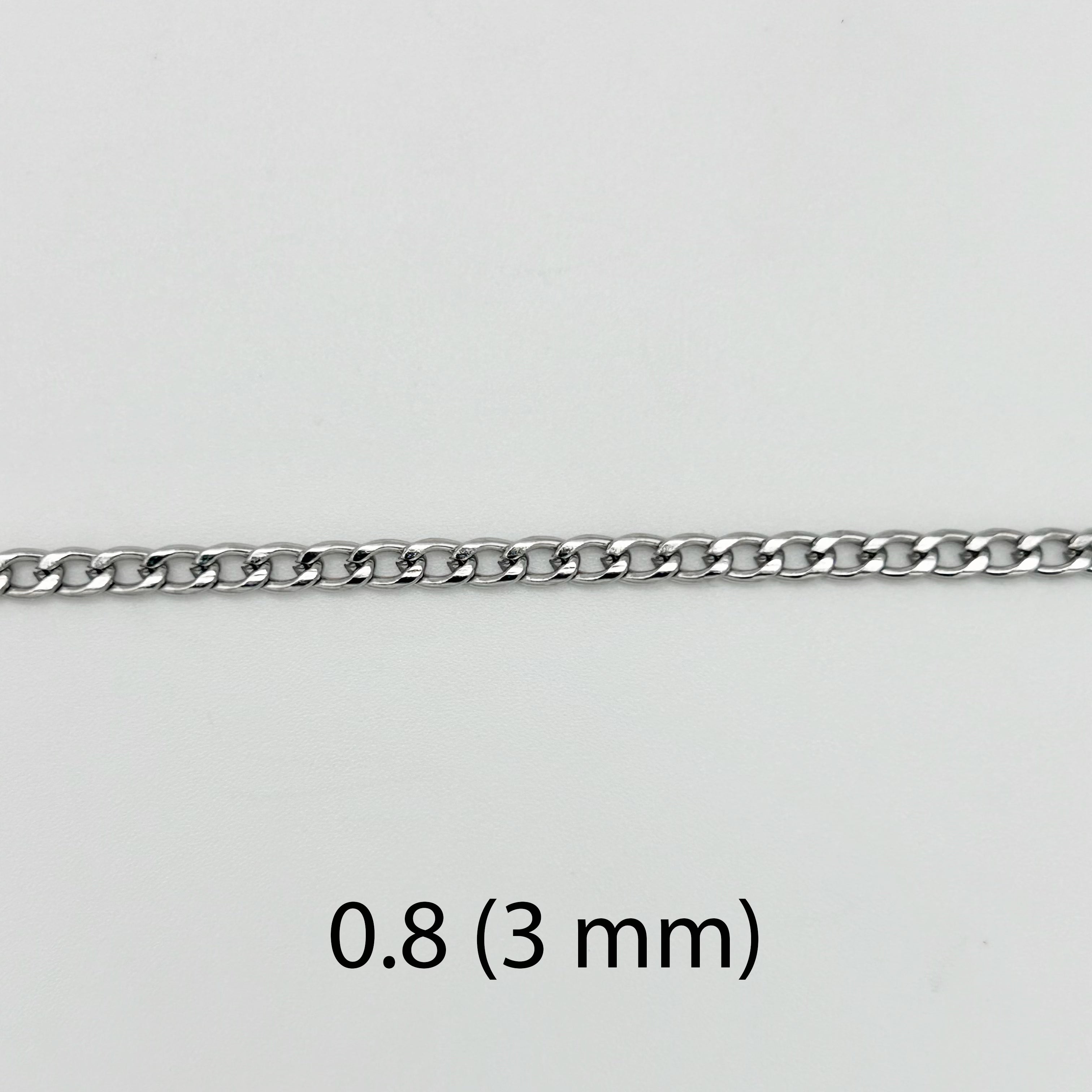 CHS-103 Curb Link Chain - Stainless Steel - Silver