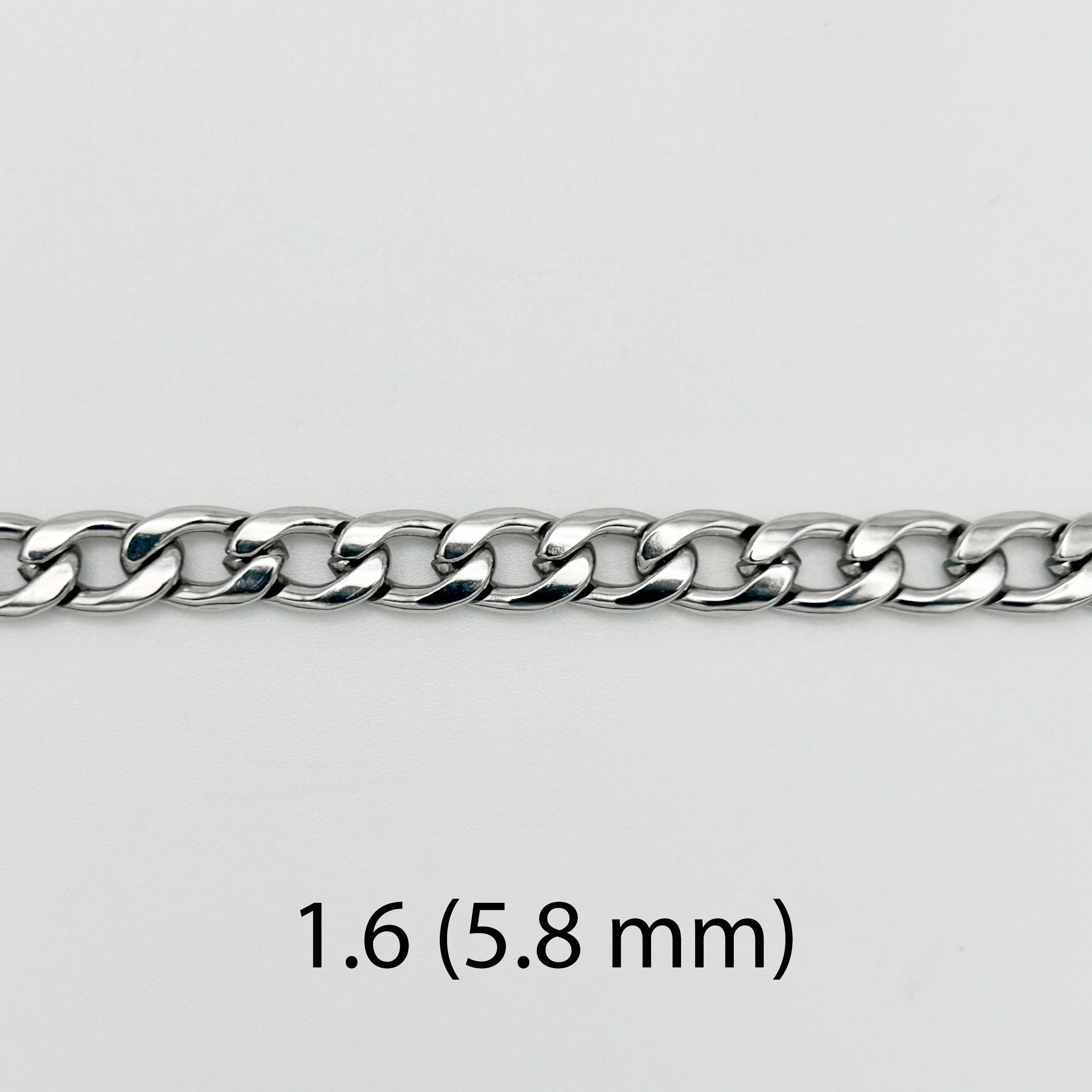 CHS-103 Curb Link Chain - Stainless Steel - Silver
