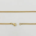 CHS-103 Curb Link Chain - Stainless Steel - Gold