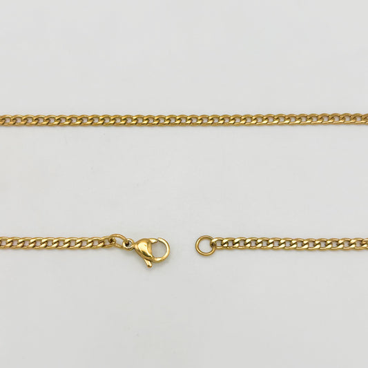 CHS-103 Curb Link Chain - Stainless Steel - Gold
