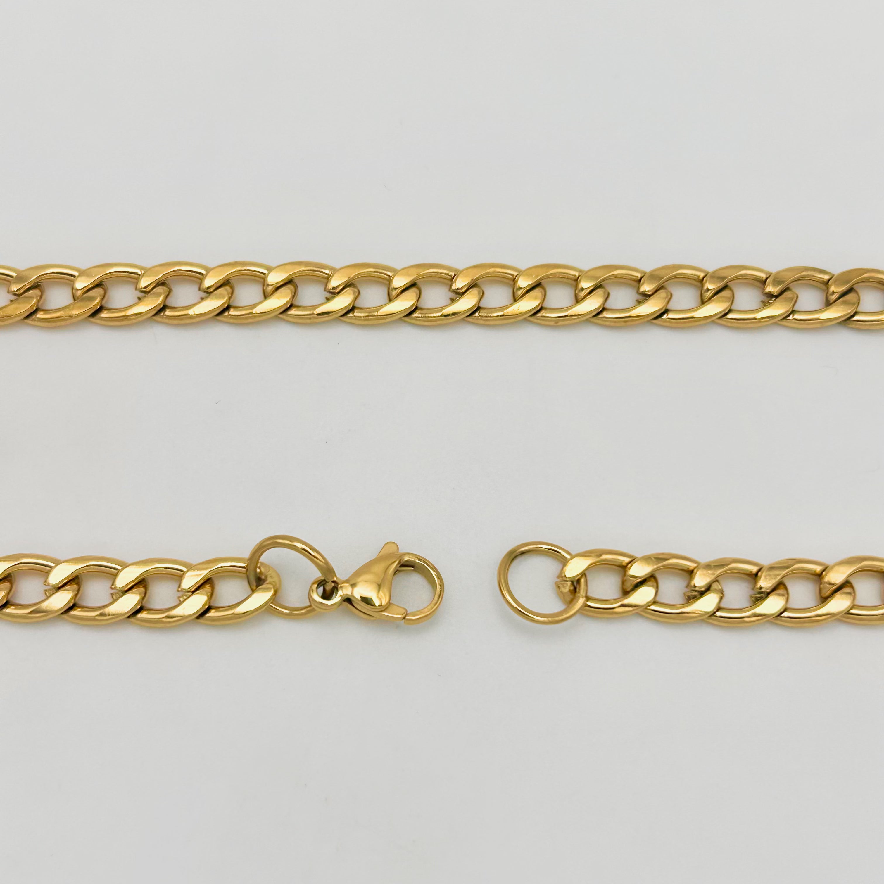 CHS-103 Curb Link Chain - Stainless Steel - Gold