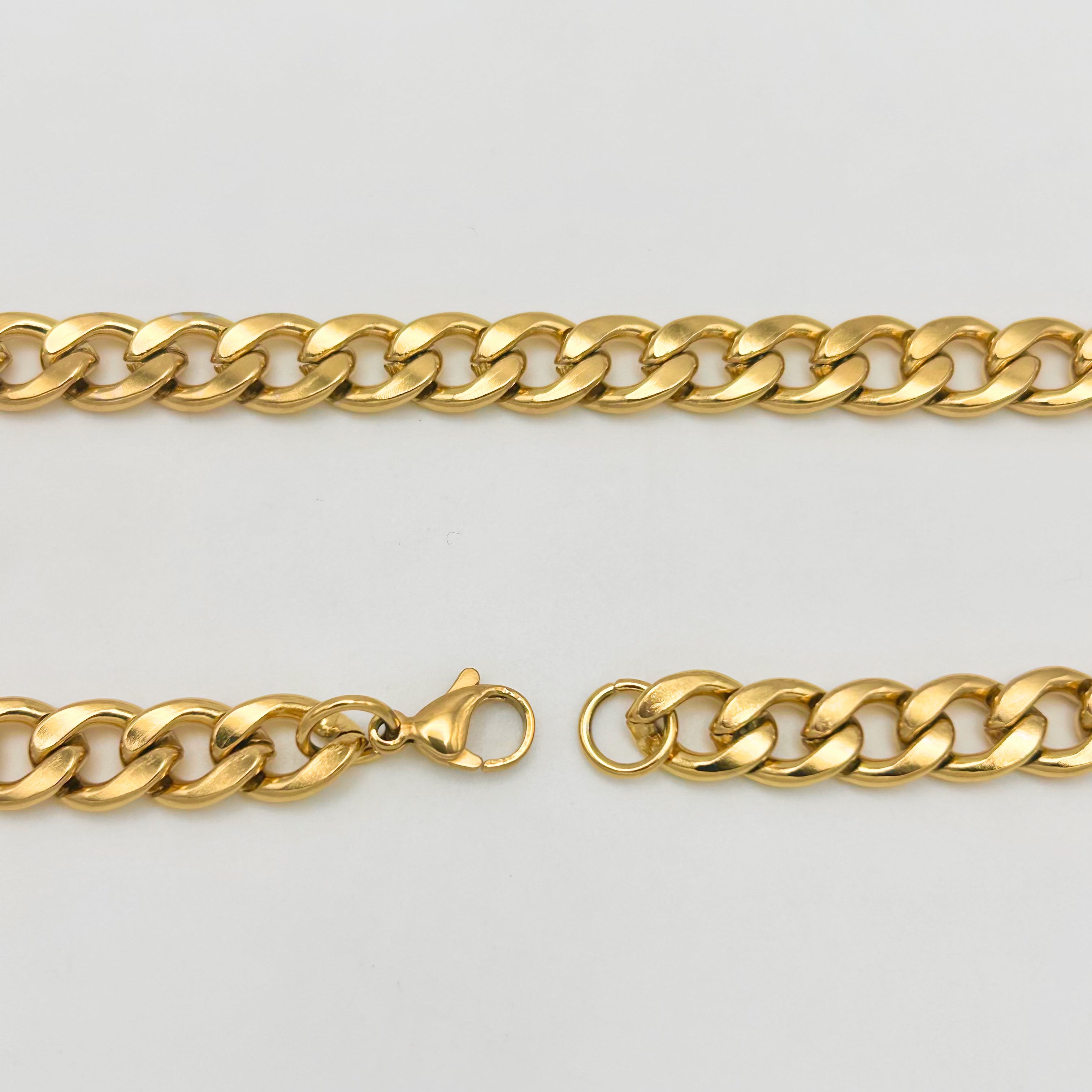 CHS-103 Curb Link Chain - Stainless Steel - Gold