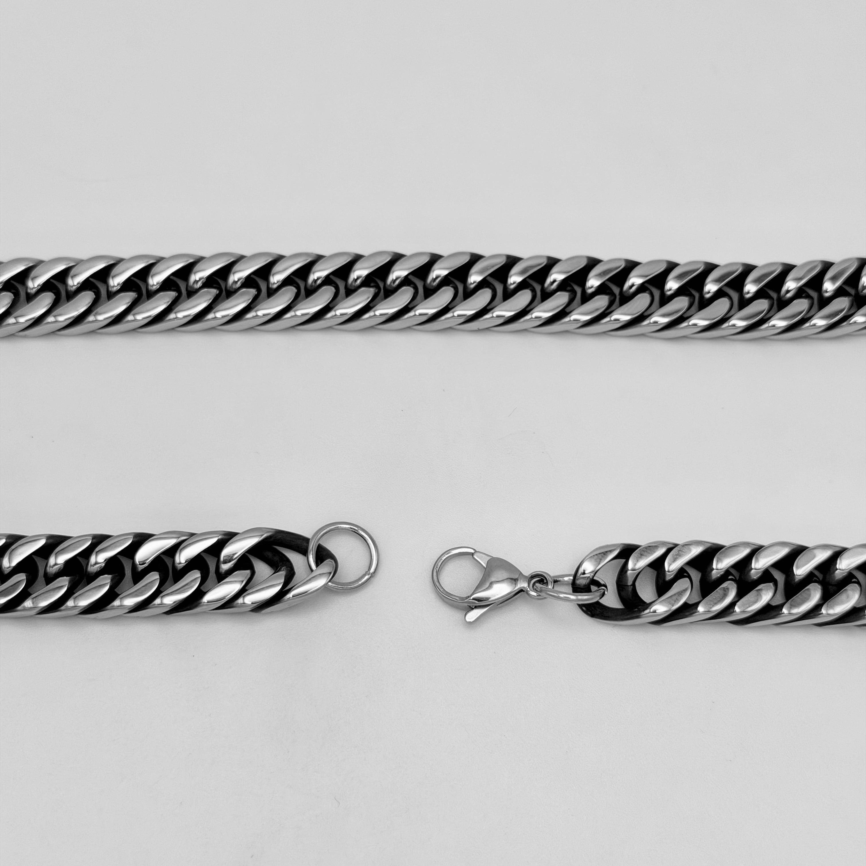 CHS-104 Solid Cuban Chain - Stainless Steel - Silver