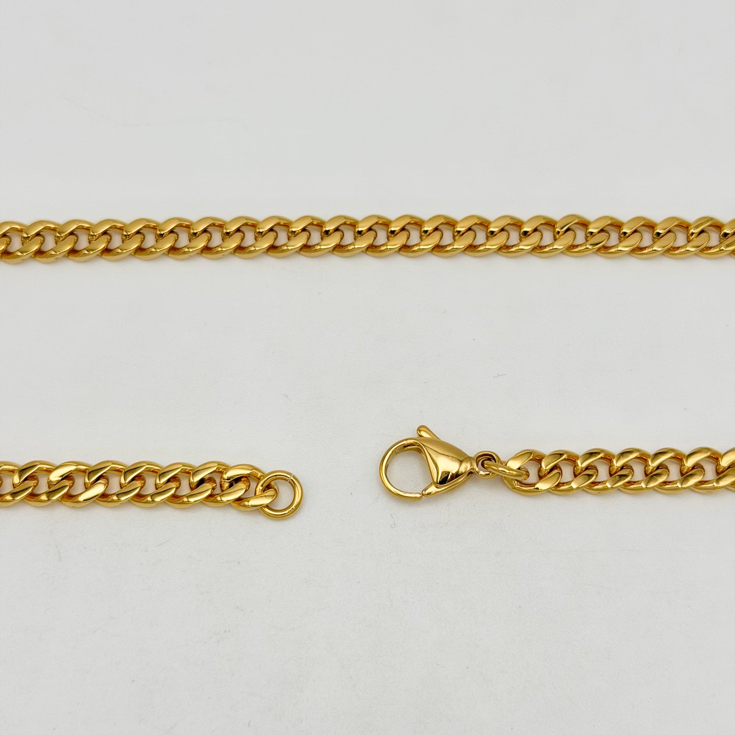 CHS-104 Solid Cuban Chain - Stainless Steel - Silver