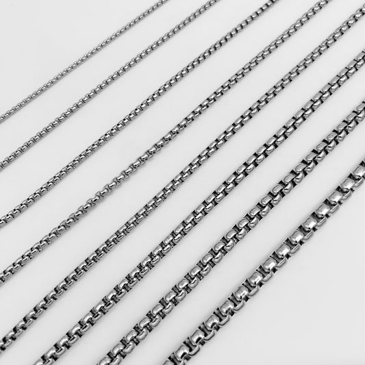 CHS-107 Rounded Box Chain - Stainless Steel