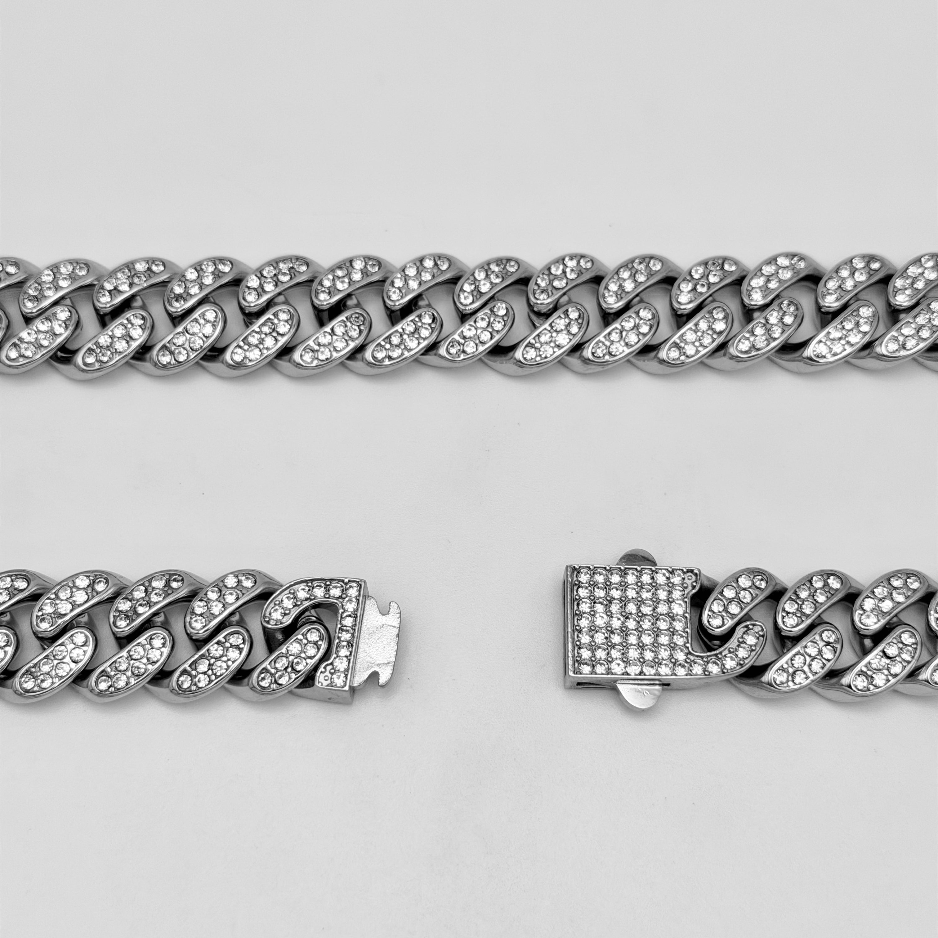 CHS-138 Zirconia Cuban Chain - Stainless Steel