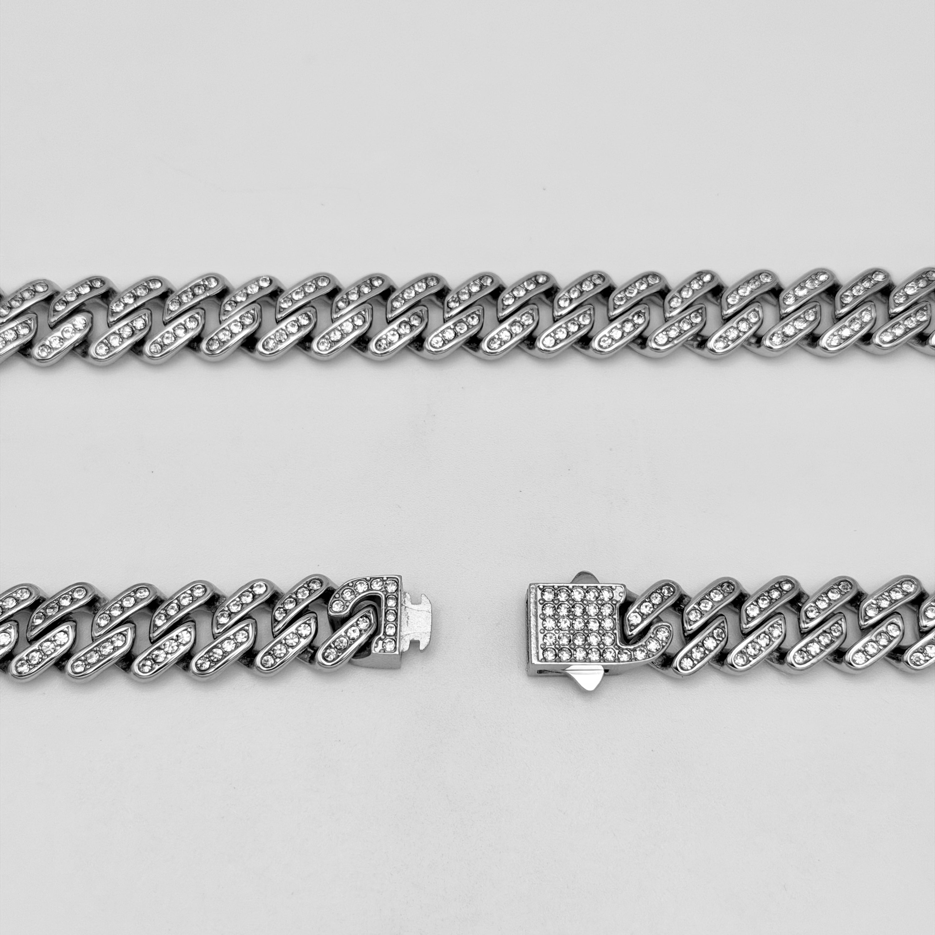CHS-138 Zirconia Cuban Chain - Stainless Steel