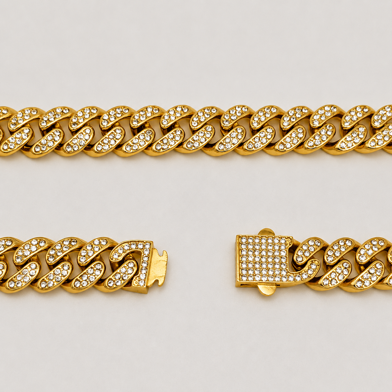 CHS-138 Zirconia Cuban Chain - Stainless Steel