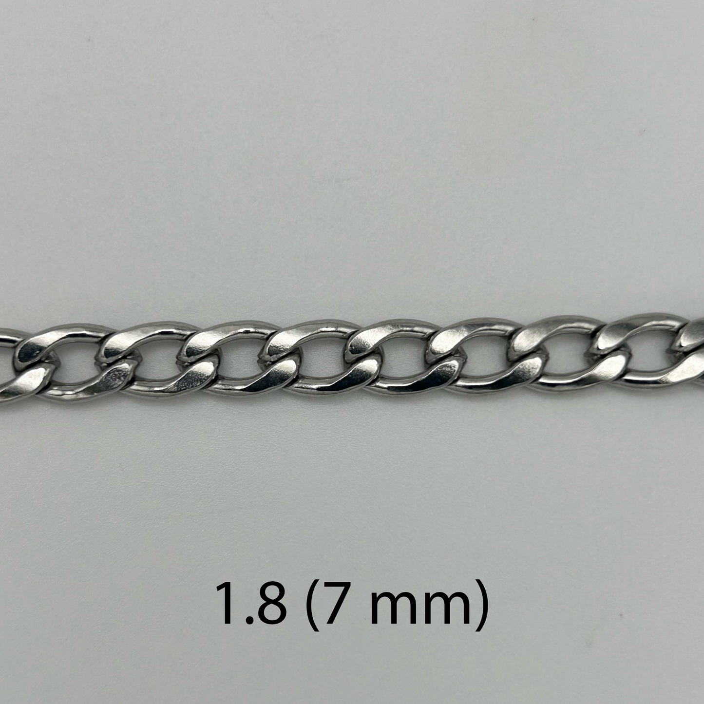 CHS-103 Curb Link Chain - Stainless Steel - Silver