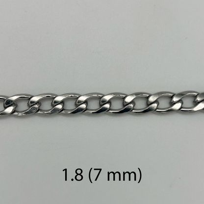 CHS-103 Curb Link Chain - Stainless Steel - Silver