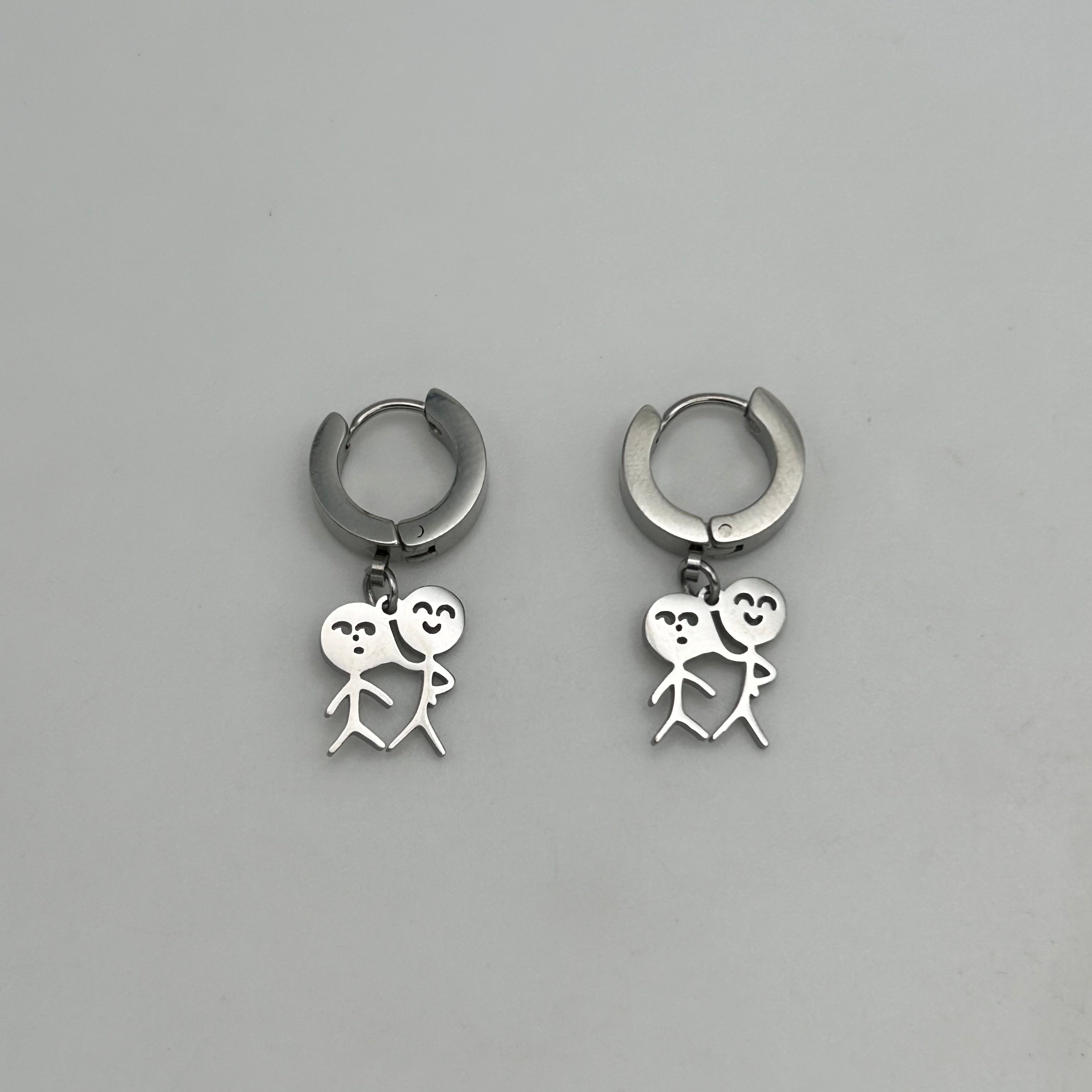 Huggie Earrings - Stainless Steel - HES-1087