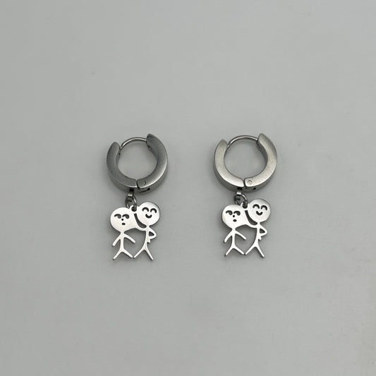 Huggie Earrings - Stainless Steel - HES-1087
